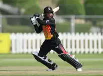 Sese Bau top-scored for PNG with a 106-ball 81 not out